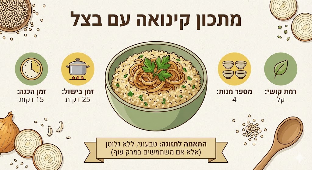 מתכון קינואה עם בצל