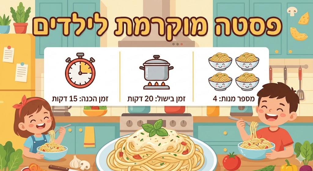פסטה מוקרמת לילדים